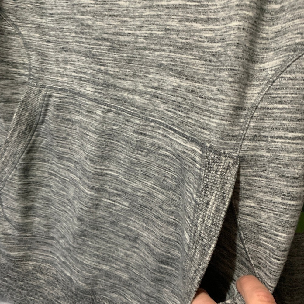 LL Bean Beans Cozy Pullover Marled Gray Cowl Neck Hoodie Sweatshirt L 506908 - Picture 5 of 15